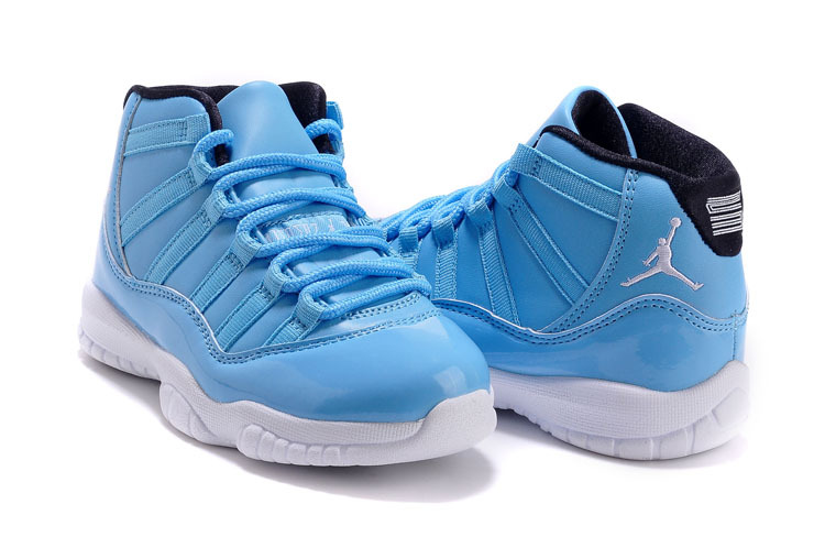 air jordans 11 (XI) kids shoes-light blue